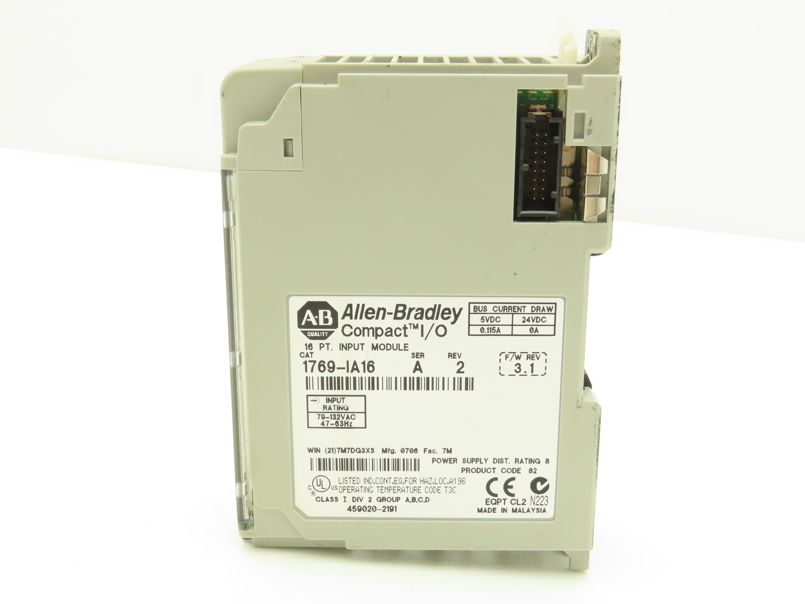 Allen Bradley 1769-IA16 Compact Logix I/O Input Module 16Pt Ser A Rev 2