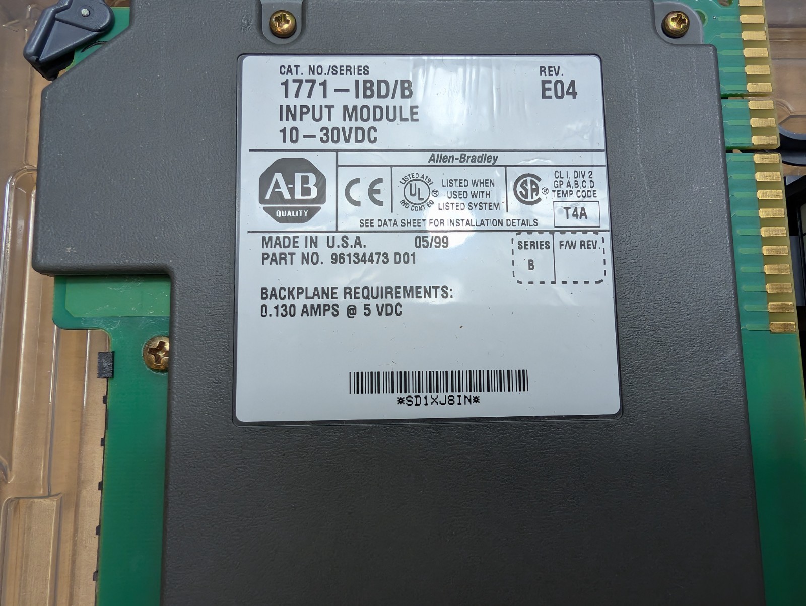 ALLEN BRADLEY 1771-IBD/B INPUT MODULE