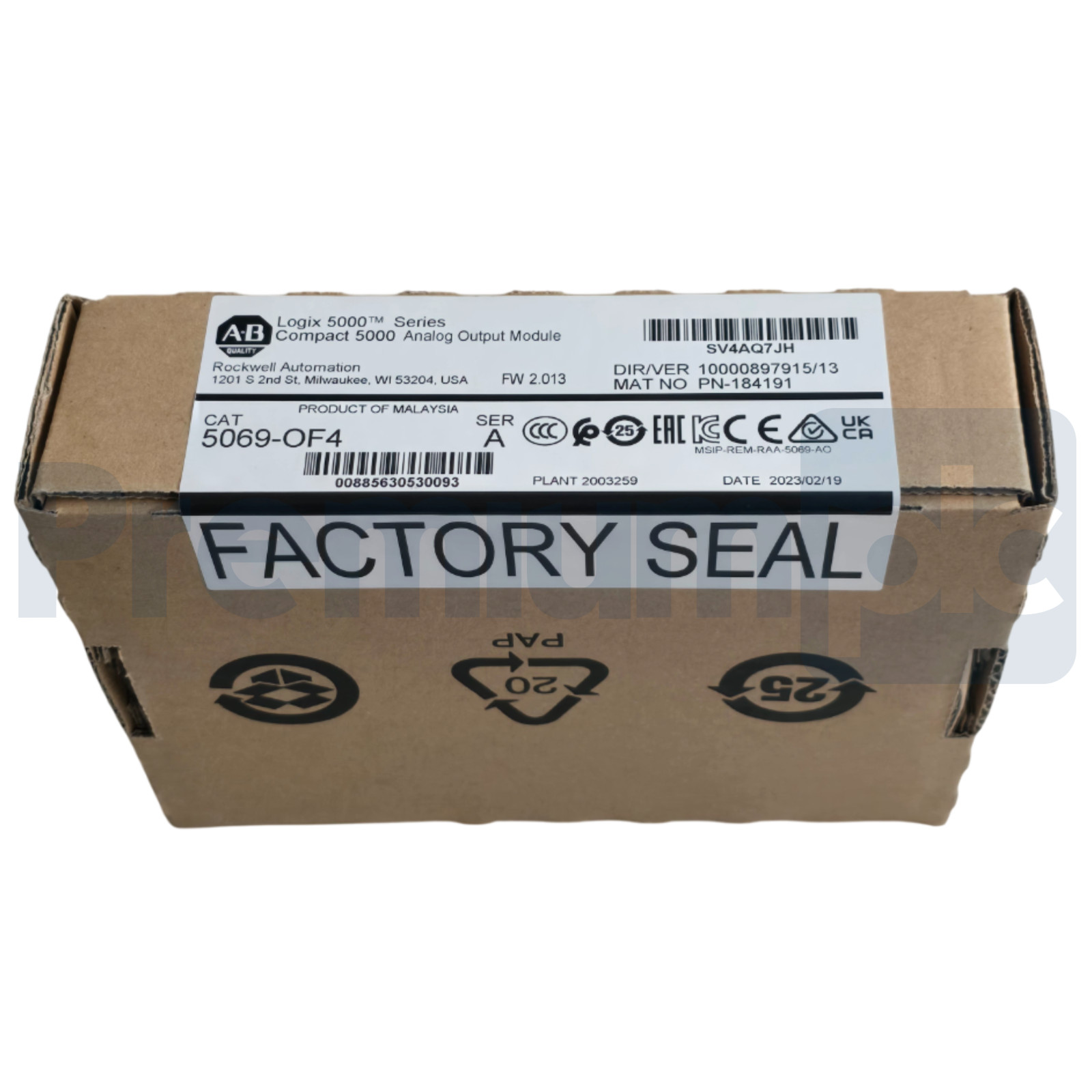 ALLEN BRADLEY 5069-OF4 /A CompactLogix 5000 I/O 4-CH ANALOG OUTPUT MODULE NSFS