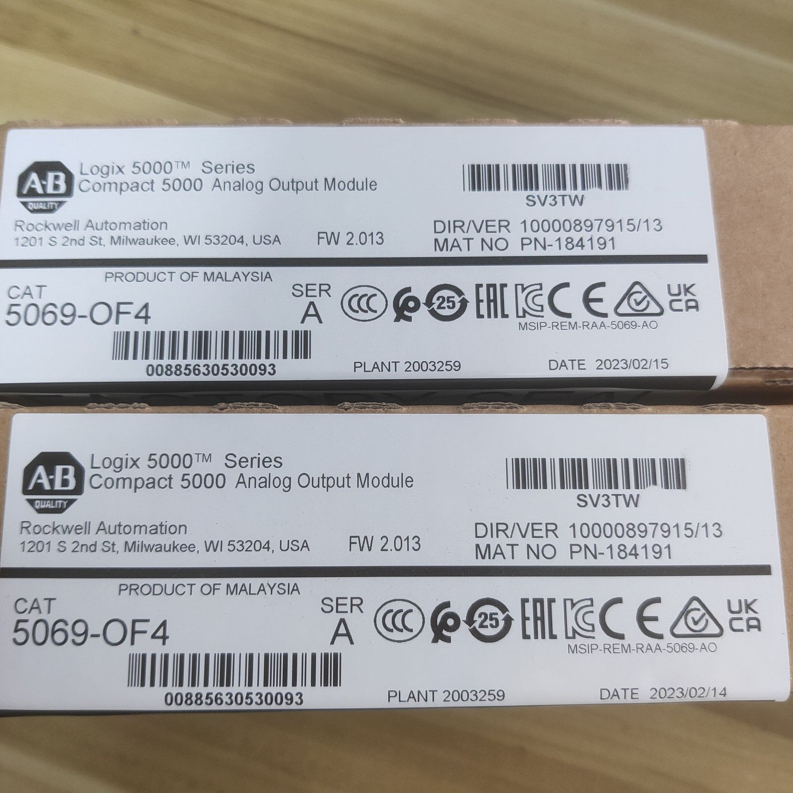 AB 5069-OF4 Compact 5000 Logix Analog Output Module 5069OF4