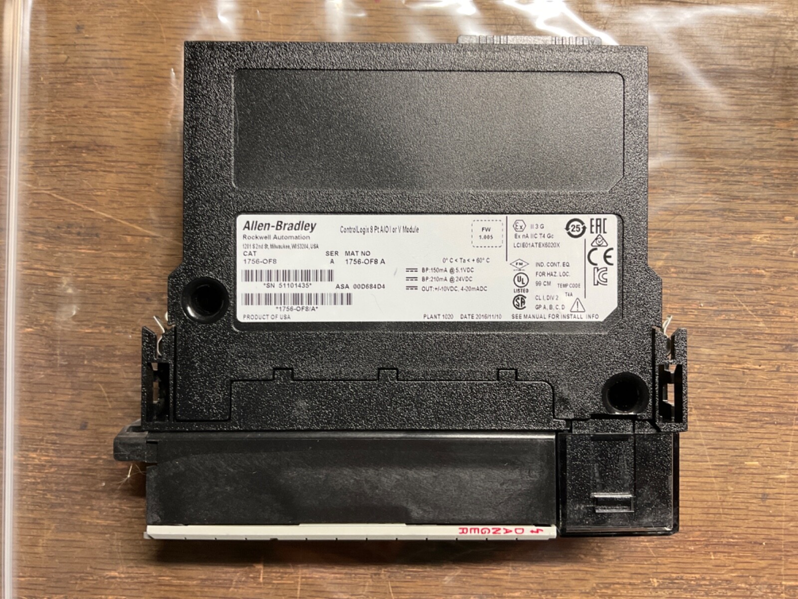 Allen Bradley 1756-OF8 Analog Output 8 Channel ControlLogix