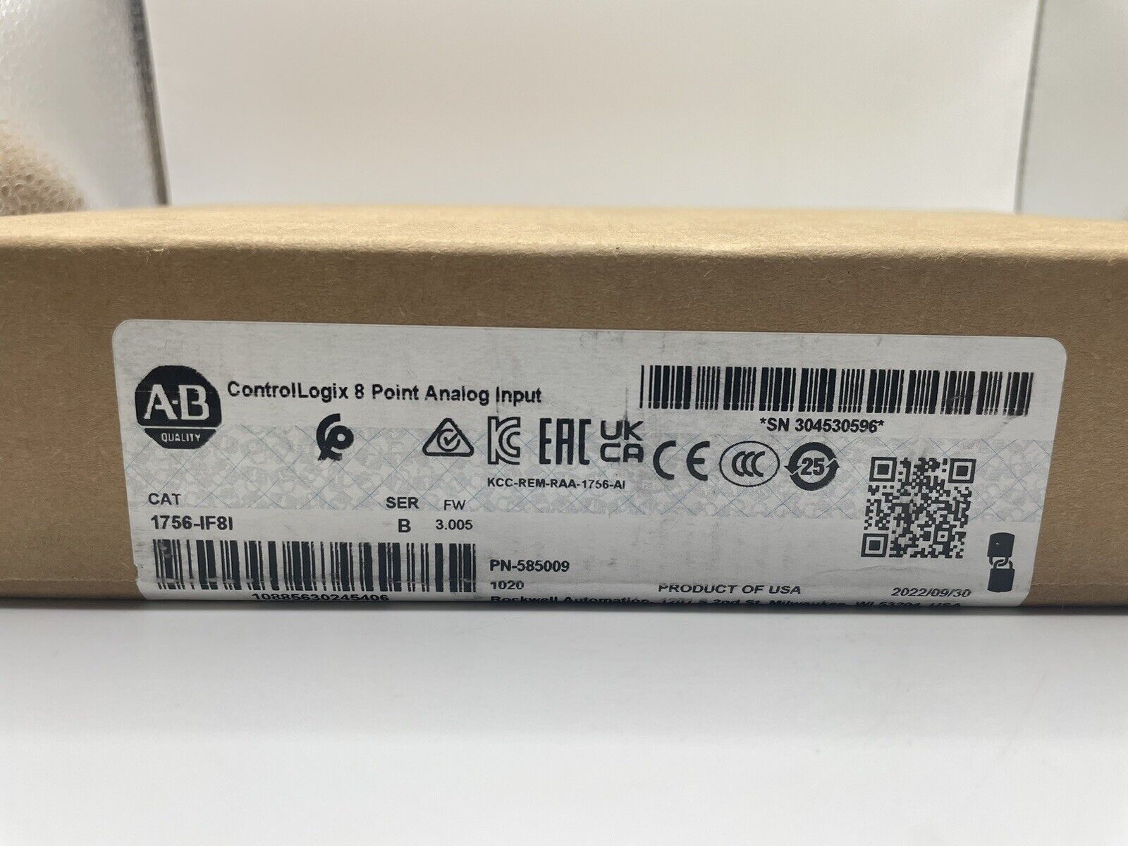 New Sealed Allen Bradley 1756-IF8I /A Isolated Analog Input Module Free Shipping