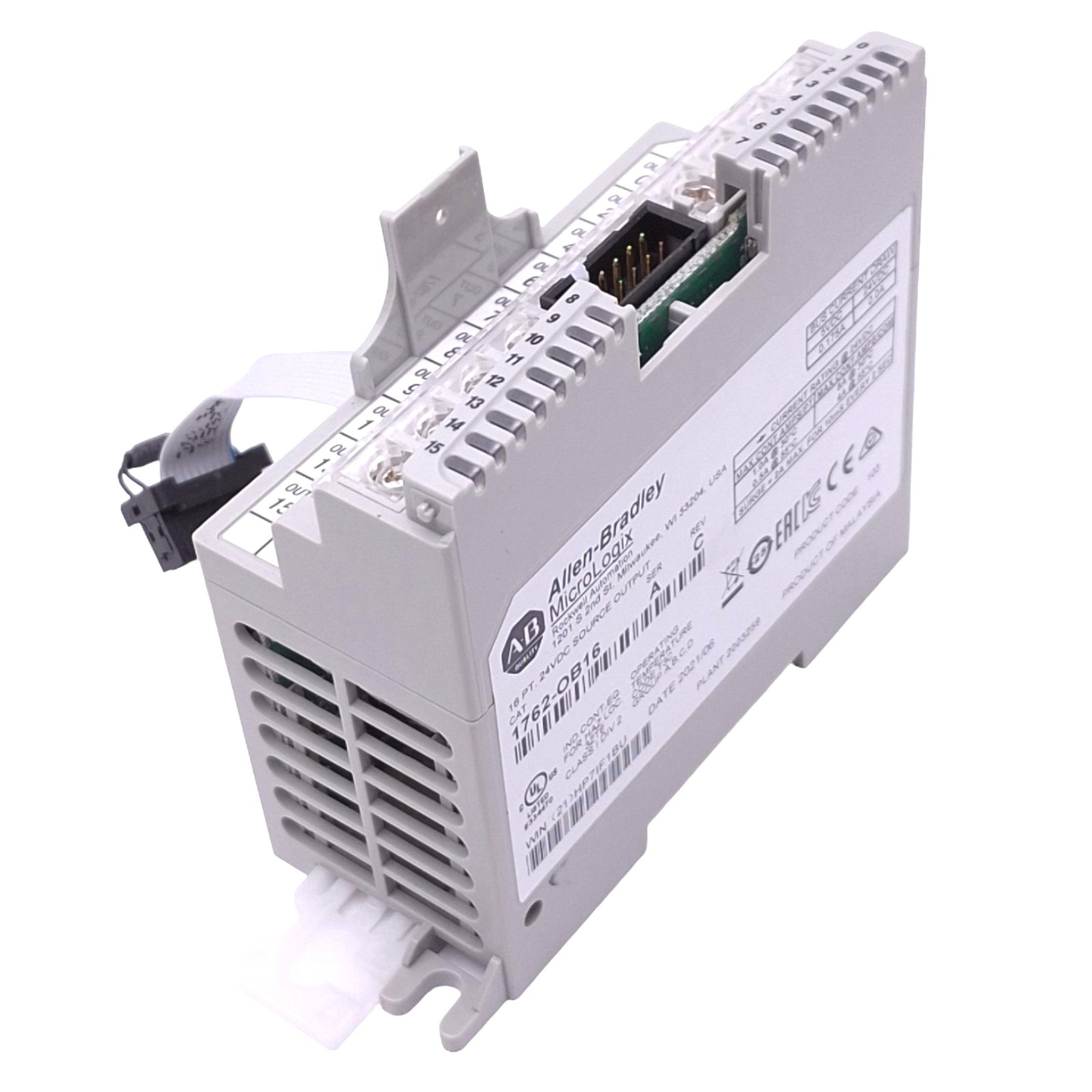Allen Bradley 1762-OB16 MicroLogix1200 DC Output Module, 16-Point, 24VDC Out