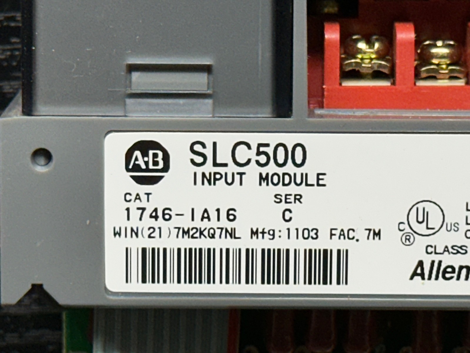 Allen Bradley 1746-IA16 1746-1A16 Ser C SLC 500 AC Input Module 16 Channel PLC