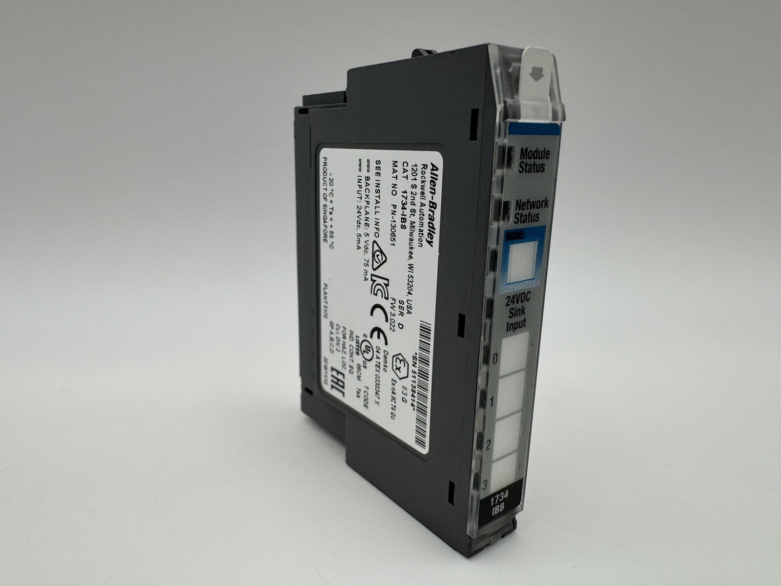 Allen Bradley 1734-IB8 24VDC Sink Input Module