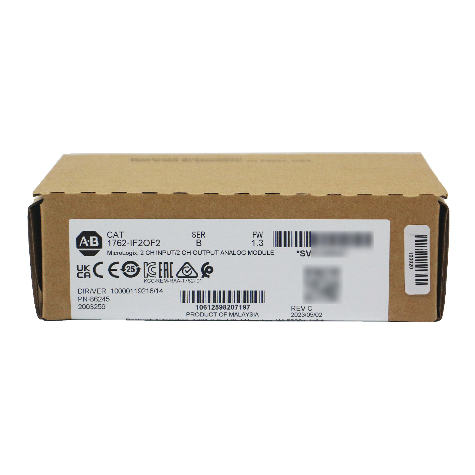 New Allen-Bradley 1762-IF2OF2 MicroLogix 4 Point Analog Comb Module