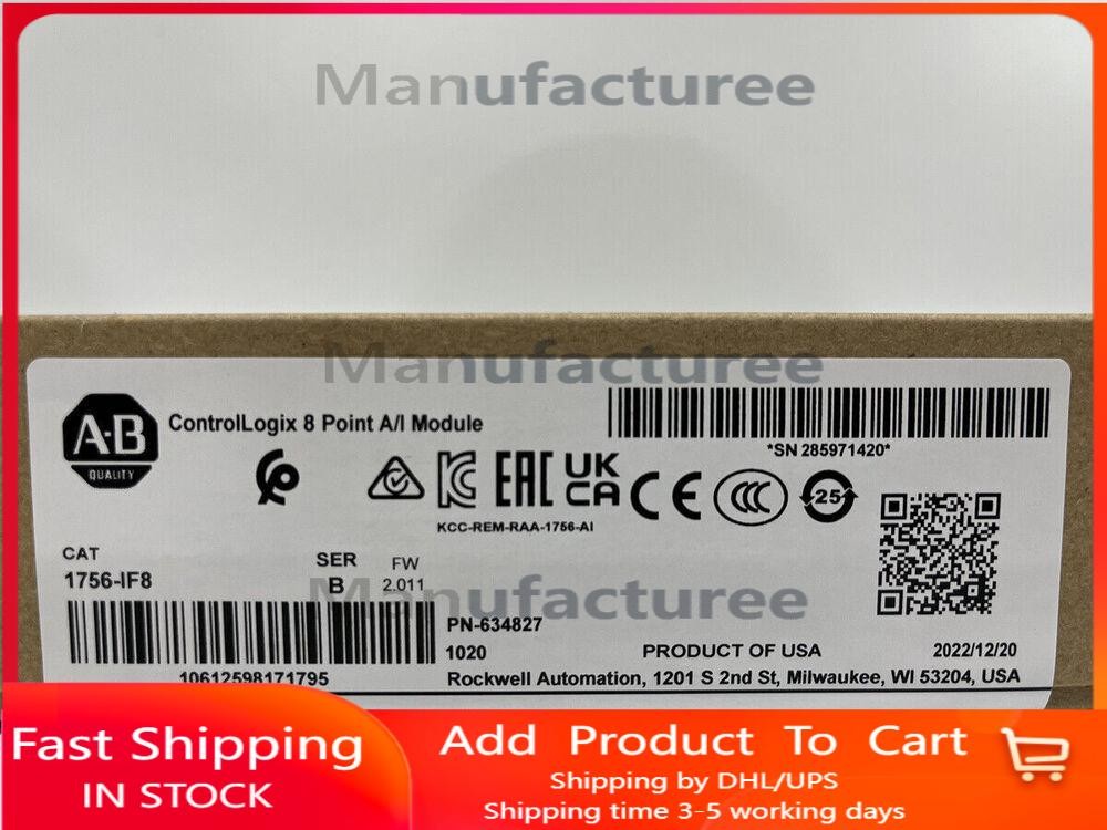 nEW IN BOX Allen-Bredley 1756-IF8 Ser A ControlLogix 8 Point A/I Module 1756IF8