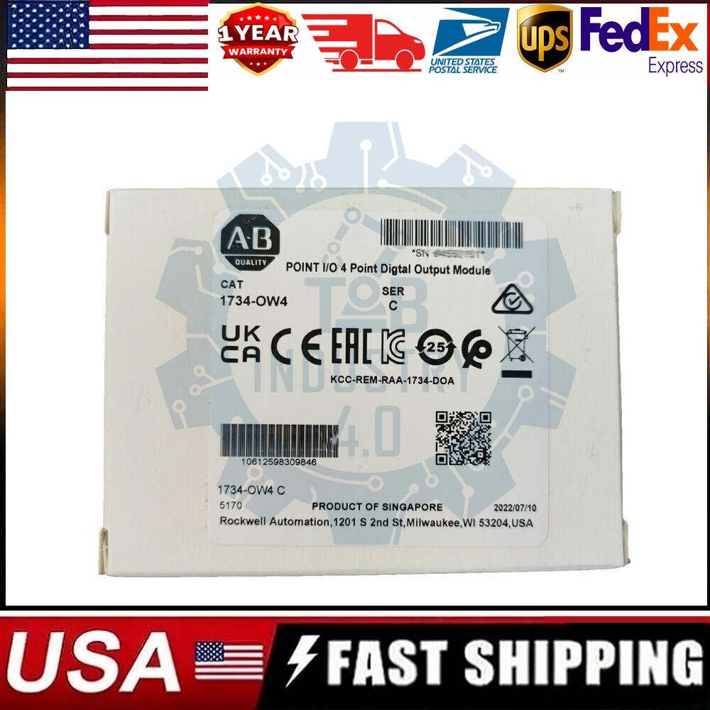 New AB 1734-OW4 Point I/O 4 Point Digital Output Module 1734OW4 In US Free Tax