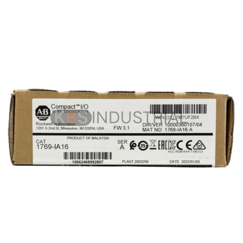 New Sealed Allen Bradley 1769-IA16 SER A CompactLogix 16 Pt 120VAC D/I Module