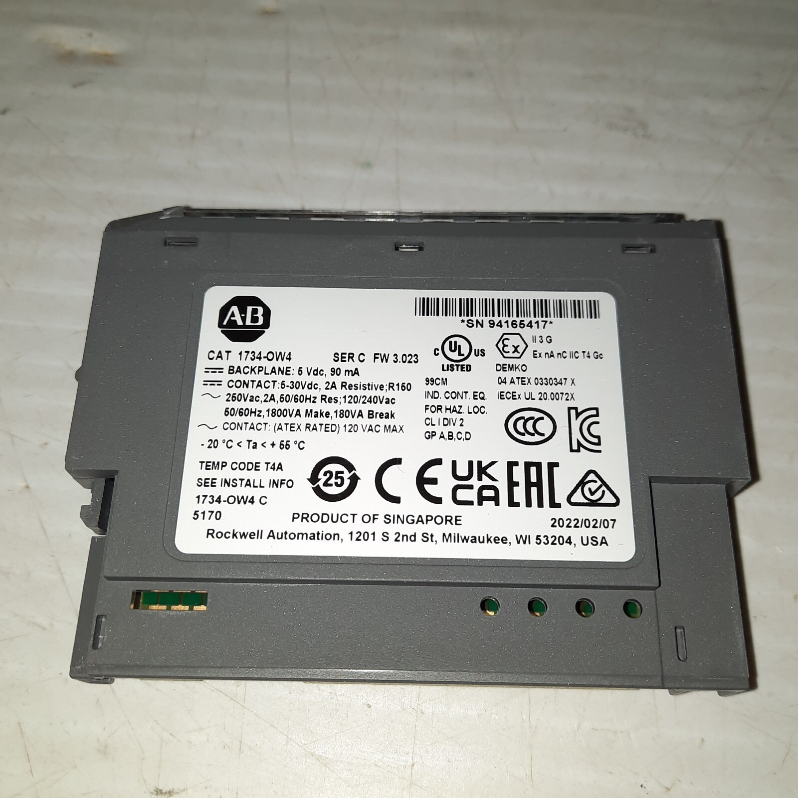 Allen Bradley 1734-OW4 I/O 4 Point Digital Output Module Ser. C New in Box
