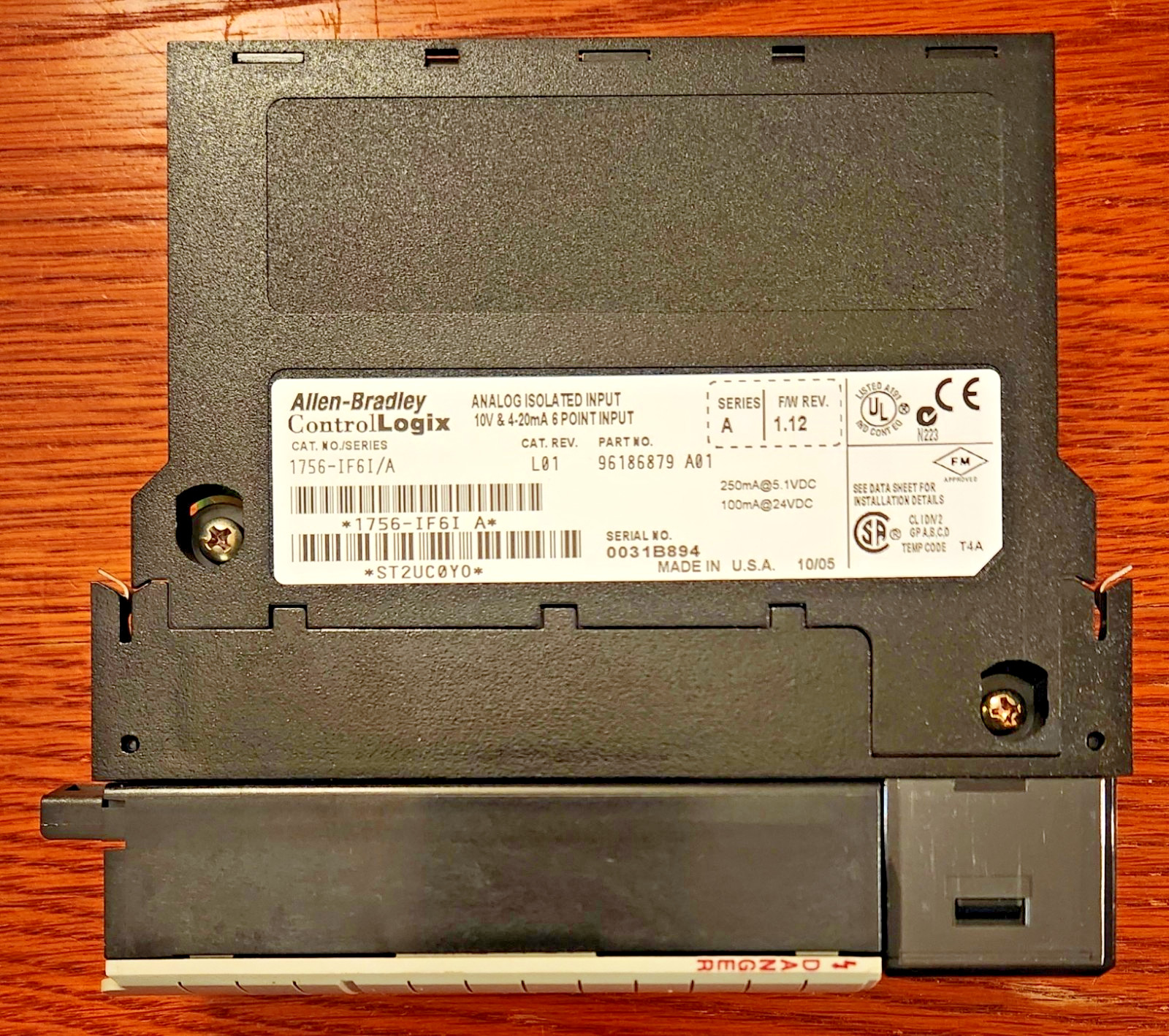 Allen-Bradley 1756-IF6I /A ControlLogix 6-Ch Isolated Analog Input Module