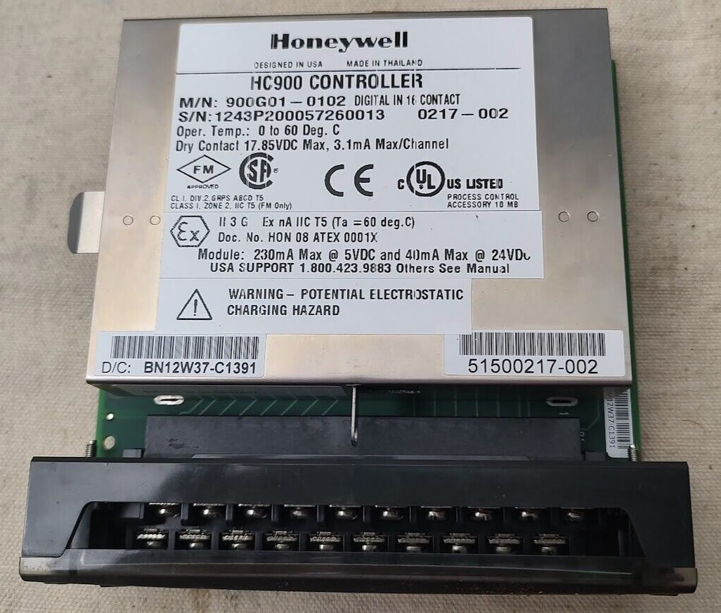 HONEYWELL HC900 CONTROLLER 900G01-0102 DIGITAL INPUT 16 CONTACT