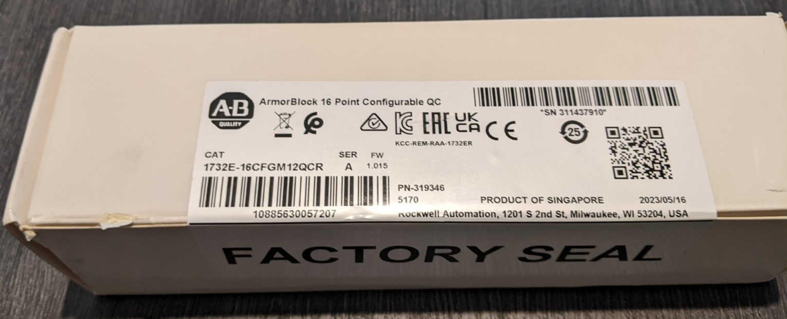 Allen-Bradley 1732E-16CFGM12QCR I/O Module 16 Point, New, in Factory Sealed Box