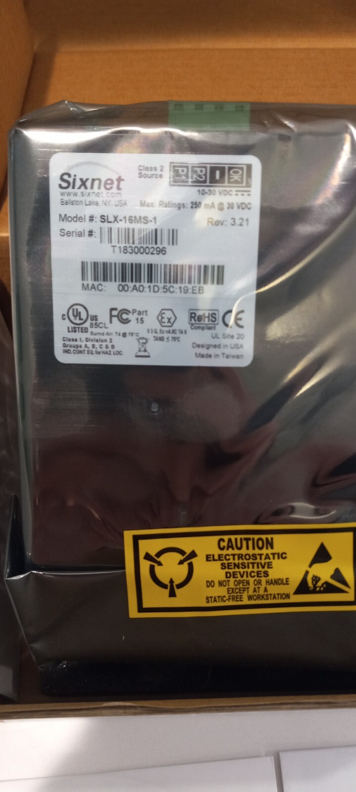 Sixnet SLX-16MS-1 / 16 Port Industrial Ethernet Managed Switch NOS