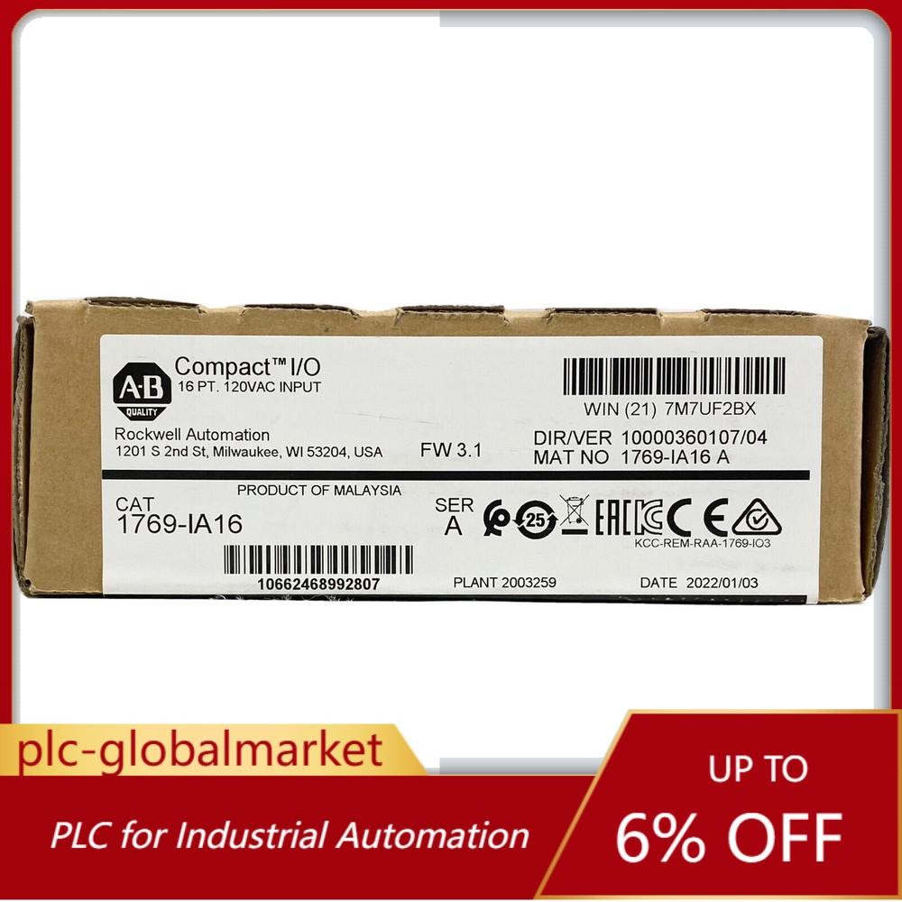 New Allen Bradley 1769-IA16 CompactLogix 16pt 120VAC Input SER A US Free Tax