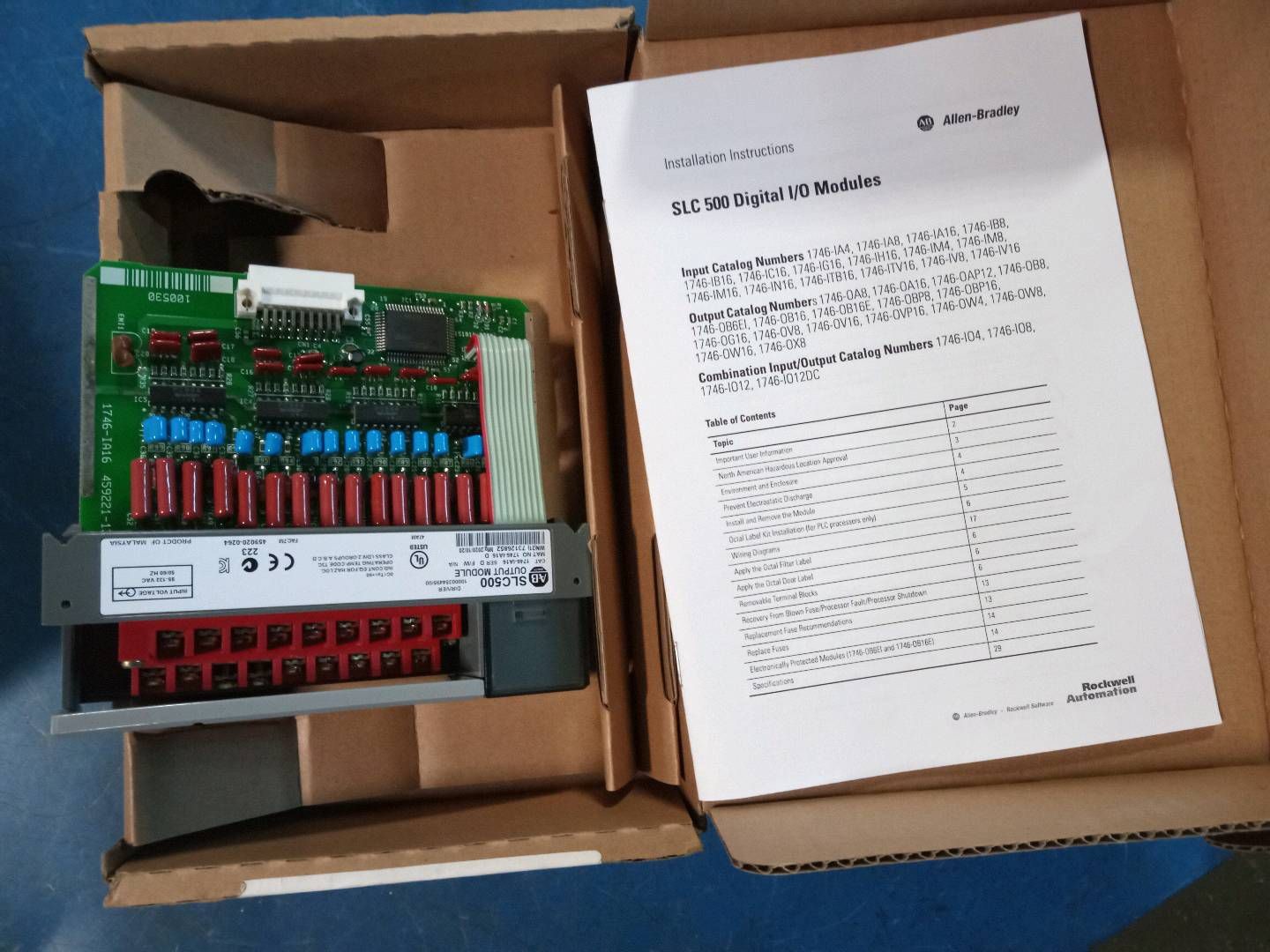 1 pcs open Allen Bradley 1746-IA16 Ser D SLC 500 16-Ch 120VAC Input Module USA