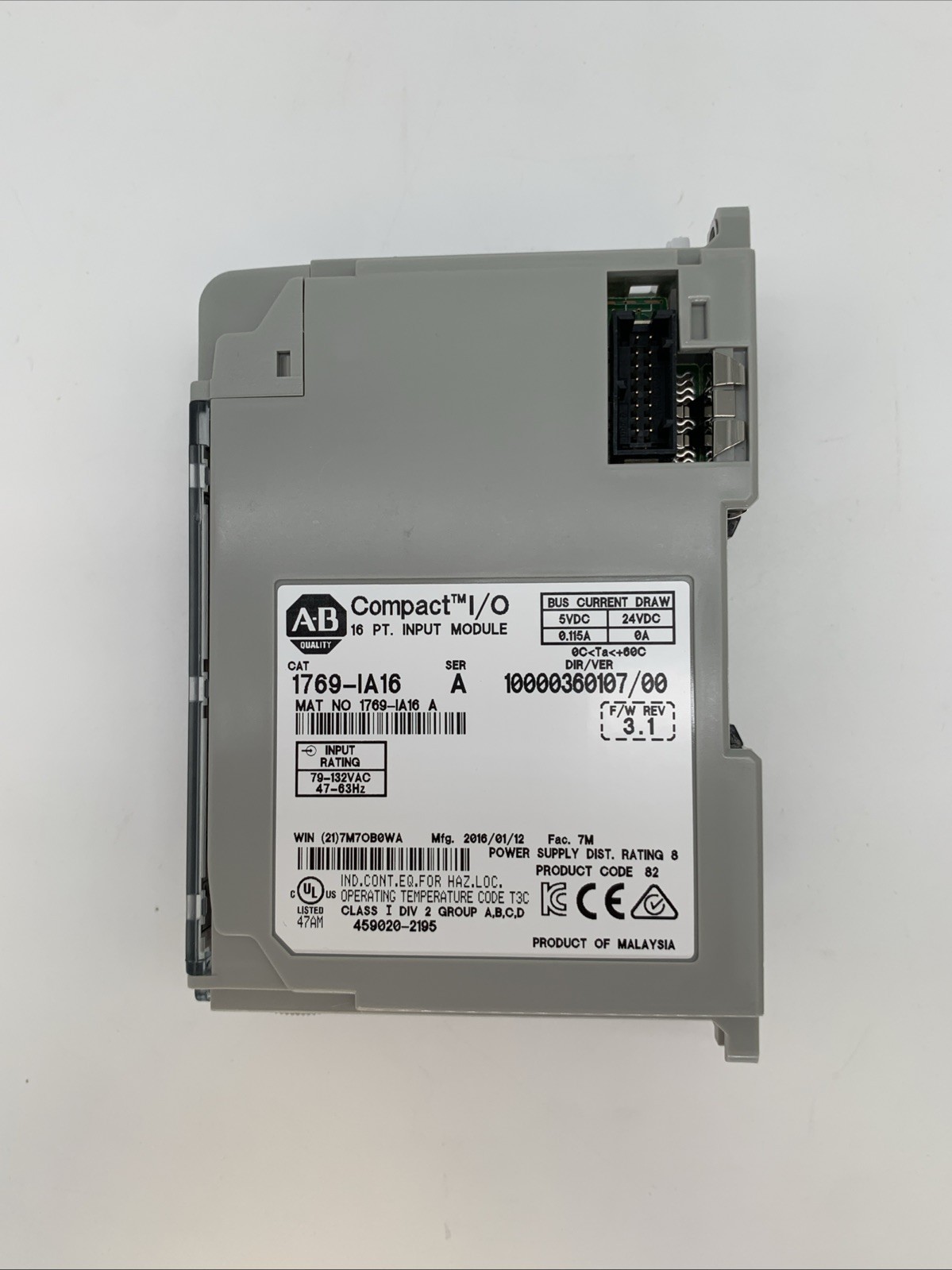 Allen Bradley 1769-IA16 (Surplus Open Box)