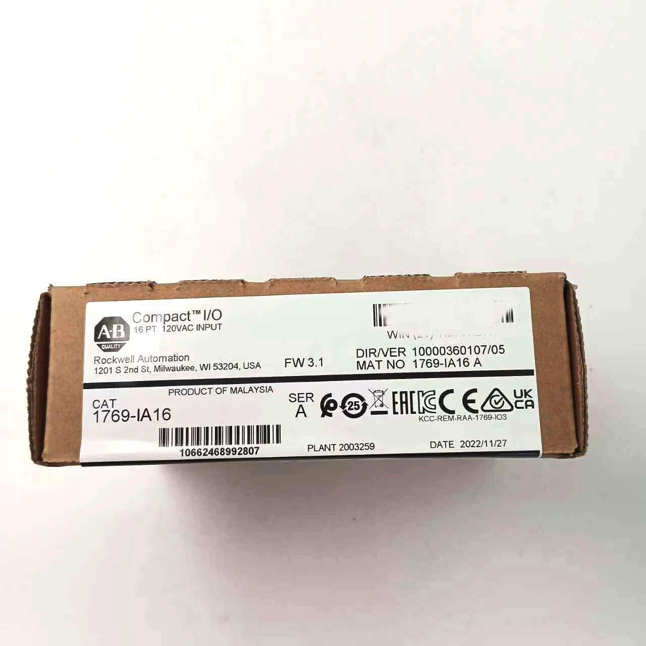 Allen Bradley 1769-IA16 AB CompactLogix 120VAC Input Module Surplus 1769IA16 New
