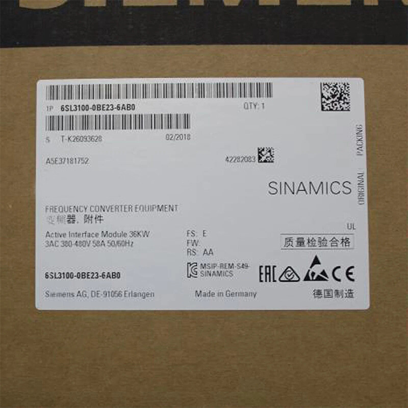 New For Siemens 6SL3100-0BE23-6AB0 6SL31000BE236AB0 ACTIVE INTERFACE MODULE