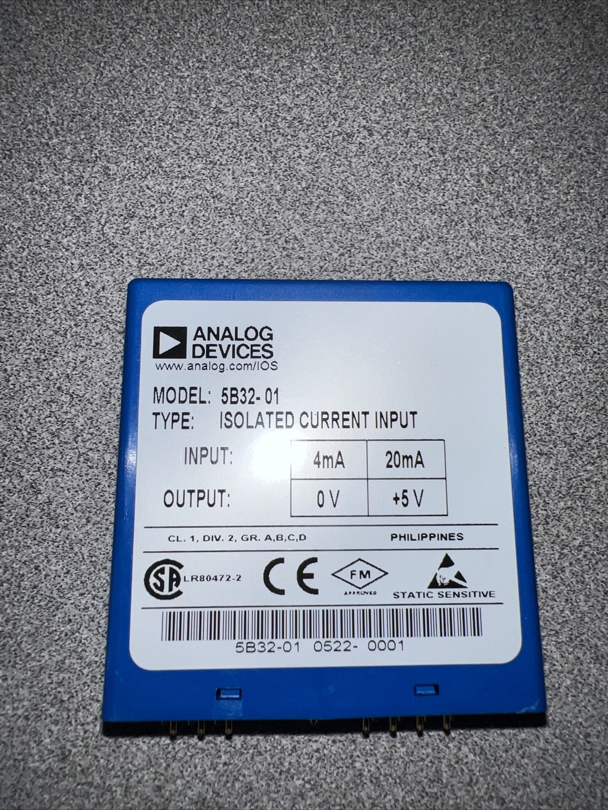 ANALOG DEVICES 5B32-01 ISOLATED CURRENT INPUT MODULE Sealed Package New