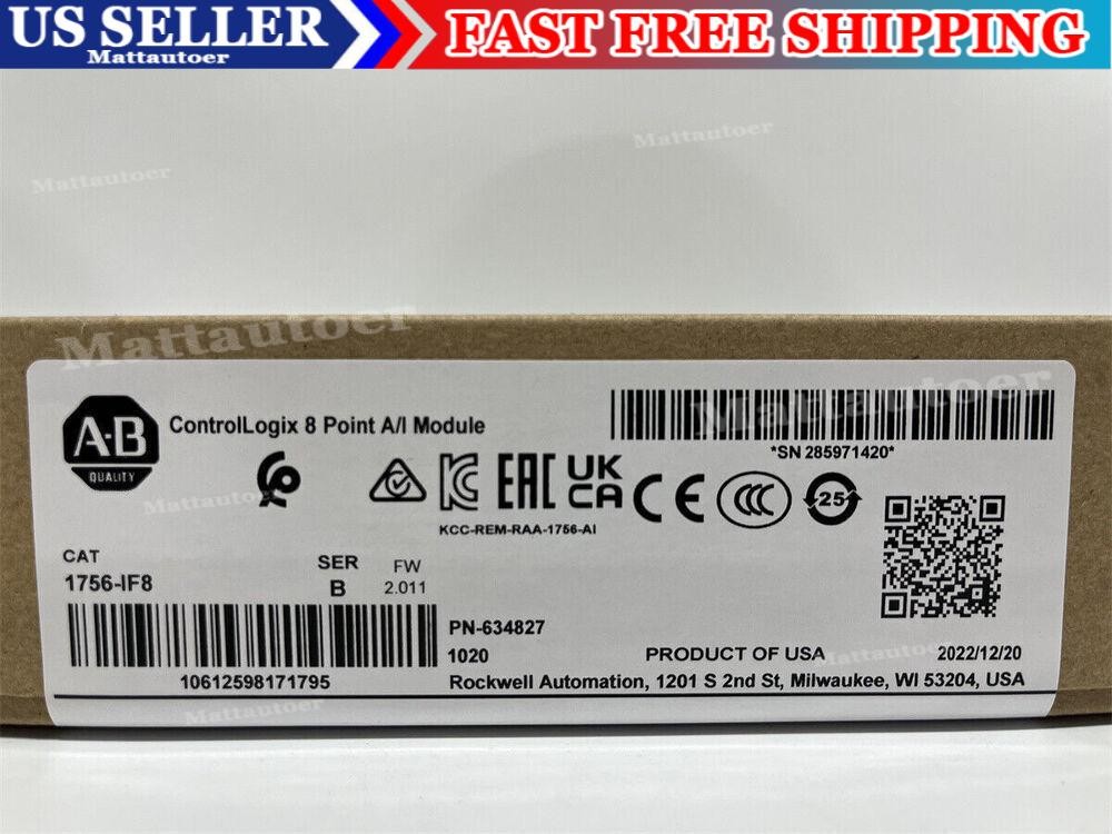 nEW IN BOX Allen-Bredley 1756-IF8 Ser A ControlLogix 8 Point A/I Module 1756IF8