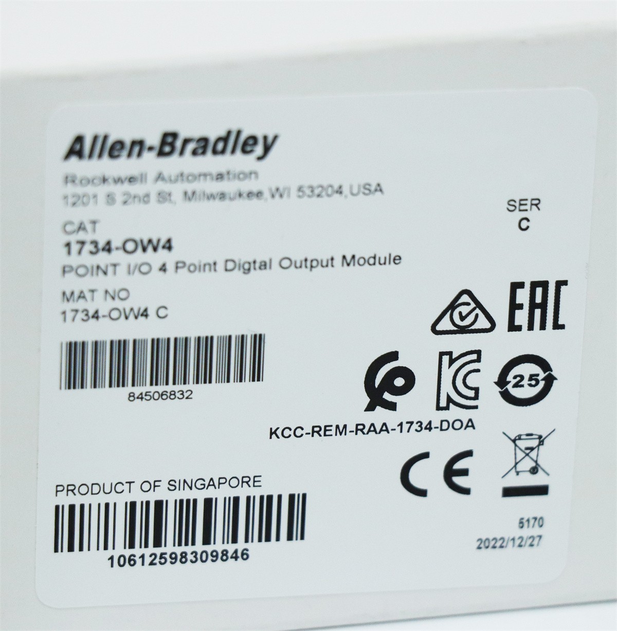 POINT I/O Digital Contact Output Module 1734-OW4