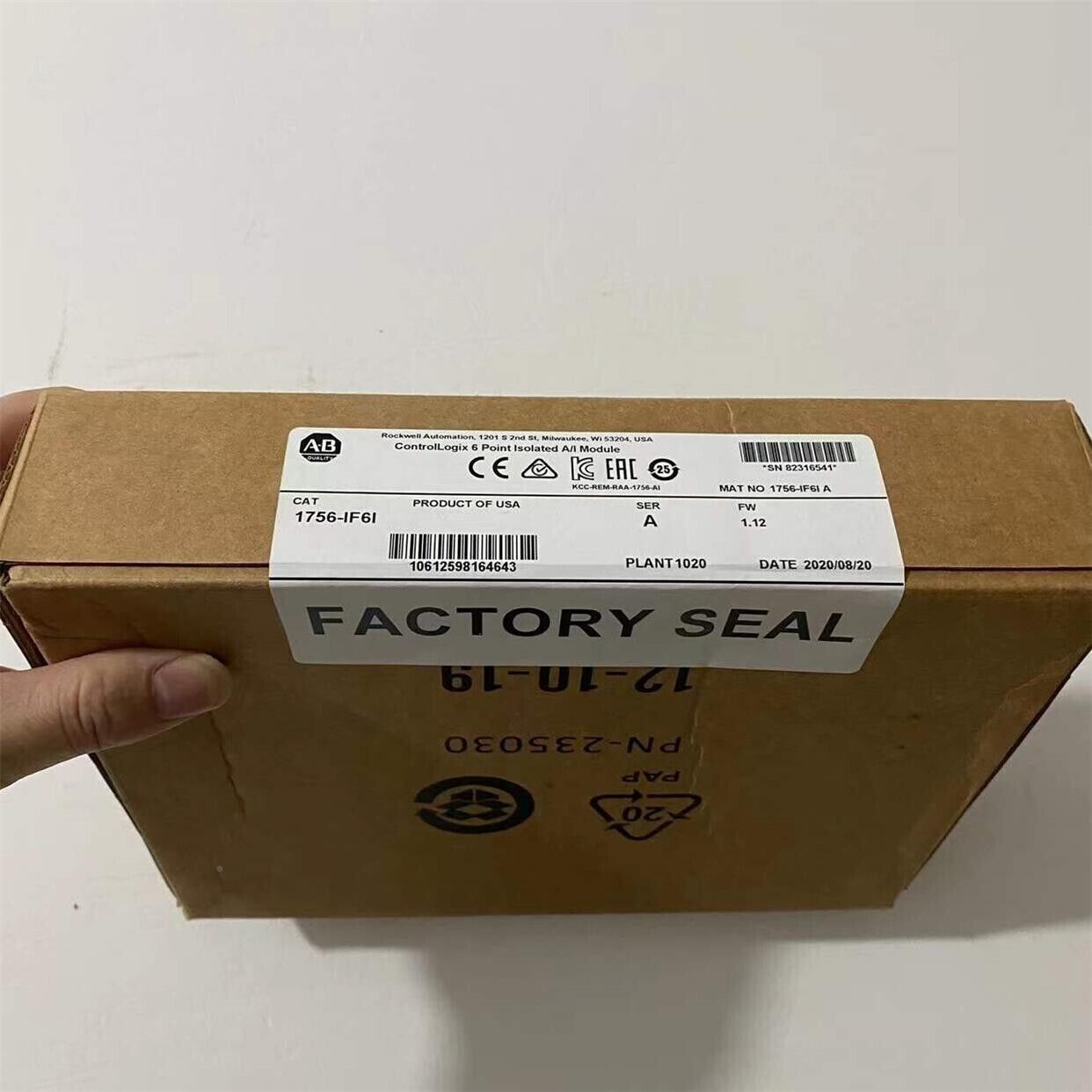 New Factory Allen-Bradley 1756-IF6I Controllogix Analog Isolated Input Module US
