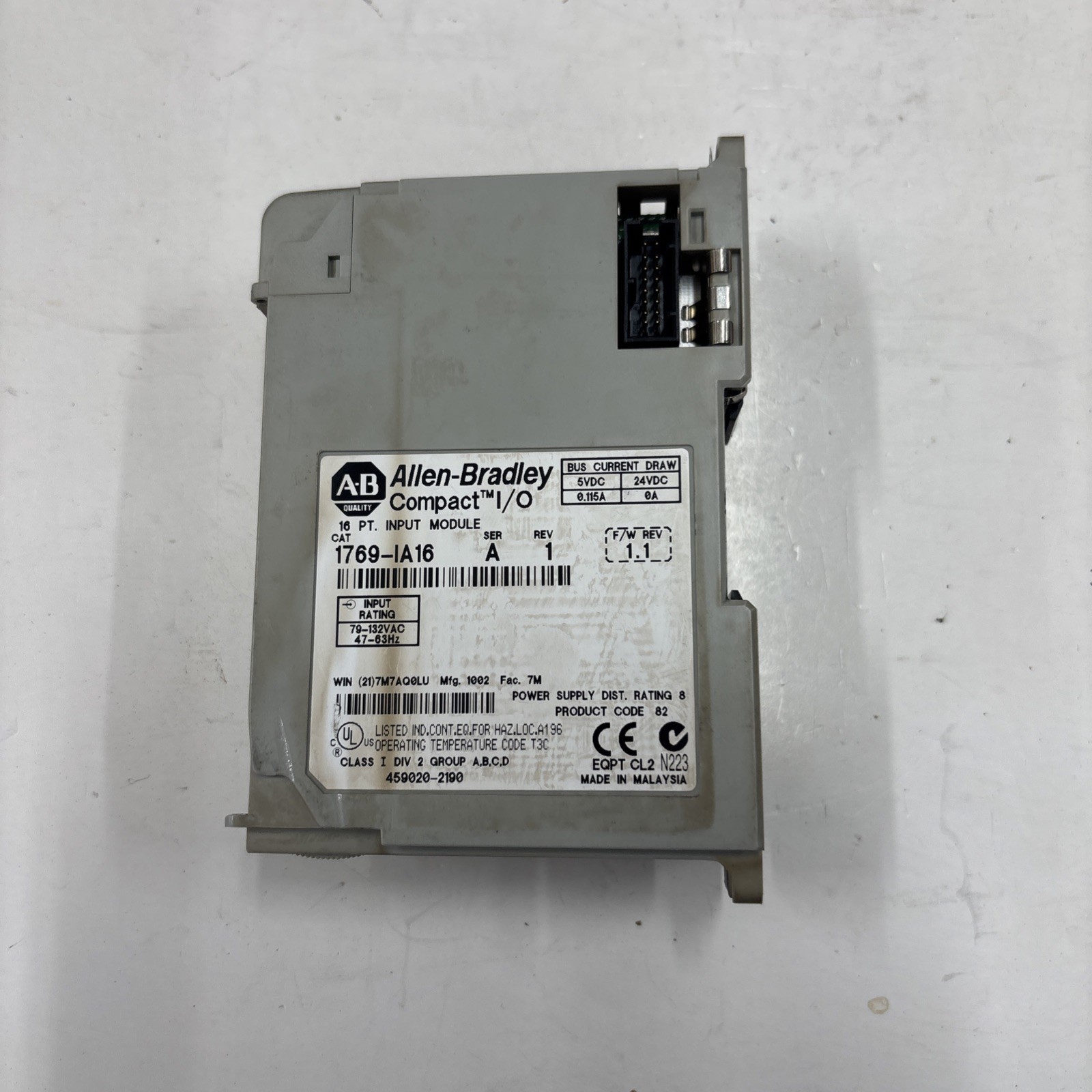 Allen-Bradley 1769-IA16 Ser. A Rev. 1 Input Module F/W Rev. 1.1
