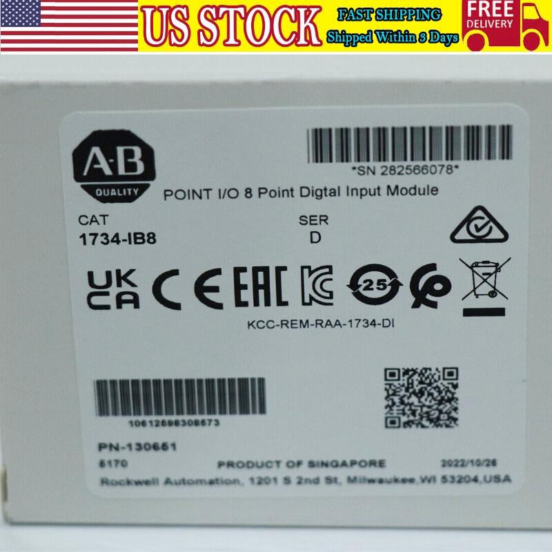 New Factory Sealed Allen Bradley 1734-IB8 POINT I/O 8 Point Digtal Input Module