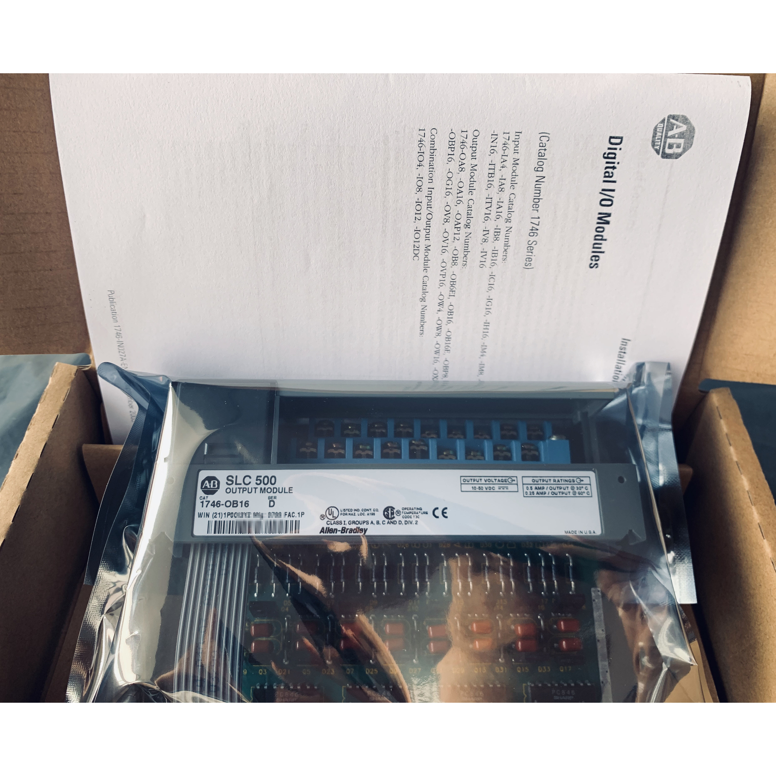 Allen-Bradley 1746-OB16 SER D SLC 500 16 Point DC Output Module NEW AB 1746OB16