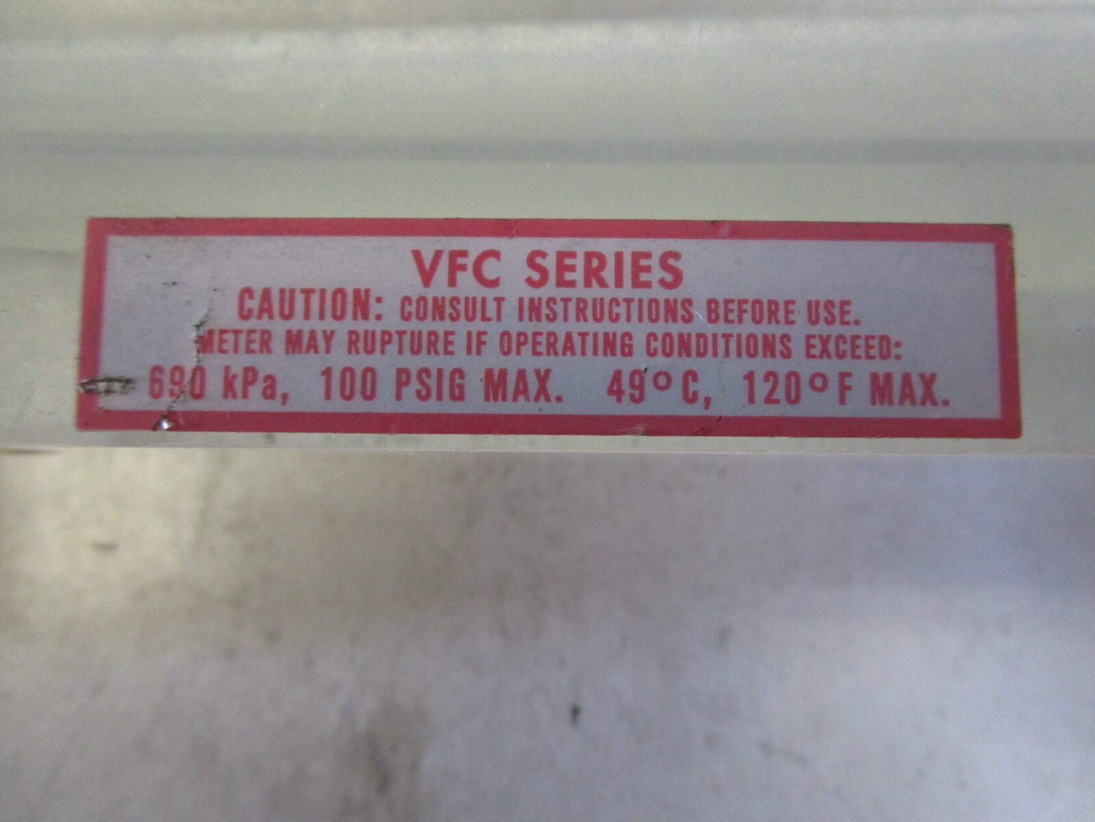 DWYER UNKNOWN PART # VFC SERIES 1-10 GPM WATER FLOW METER – USED – FREE SHIPPING
