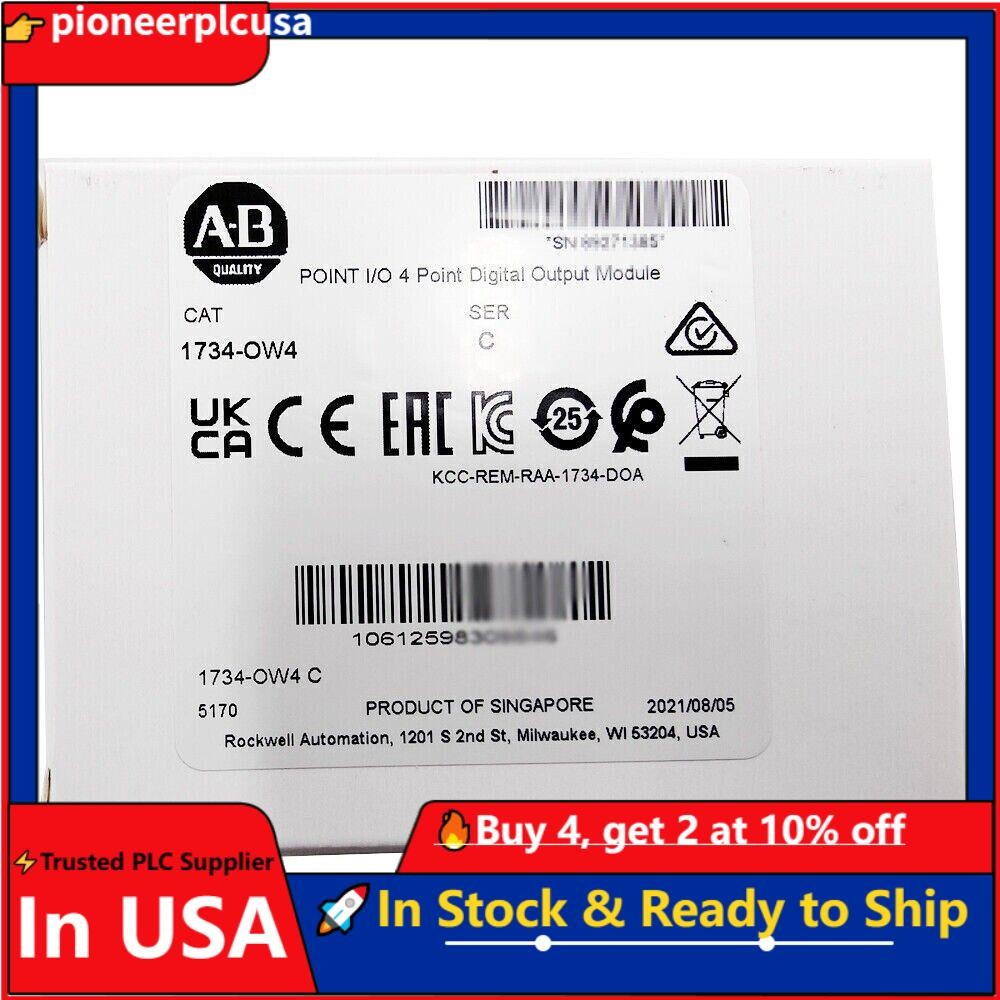 New AB 1734-OW4 POINT I/O 4 Point Digital Output Module 1734OW4 US Free Tax