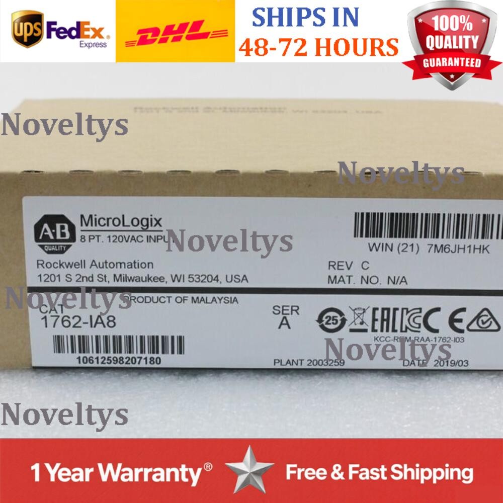 NEW Allen-Bradley 1762-IA8 8PT. 120V Input New Sealed AB 1762IA8 US Free Tax