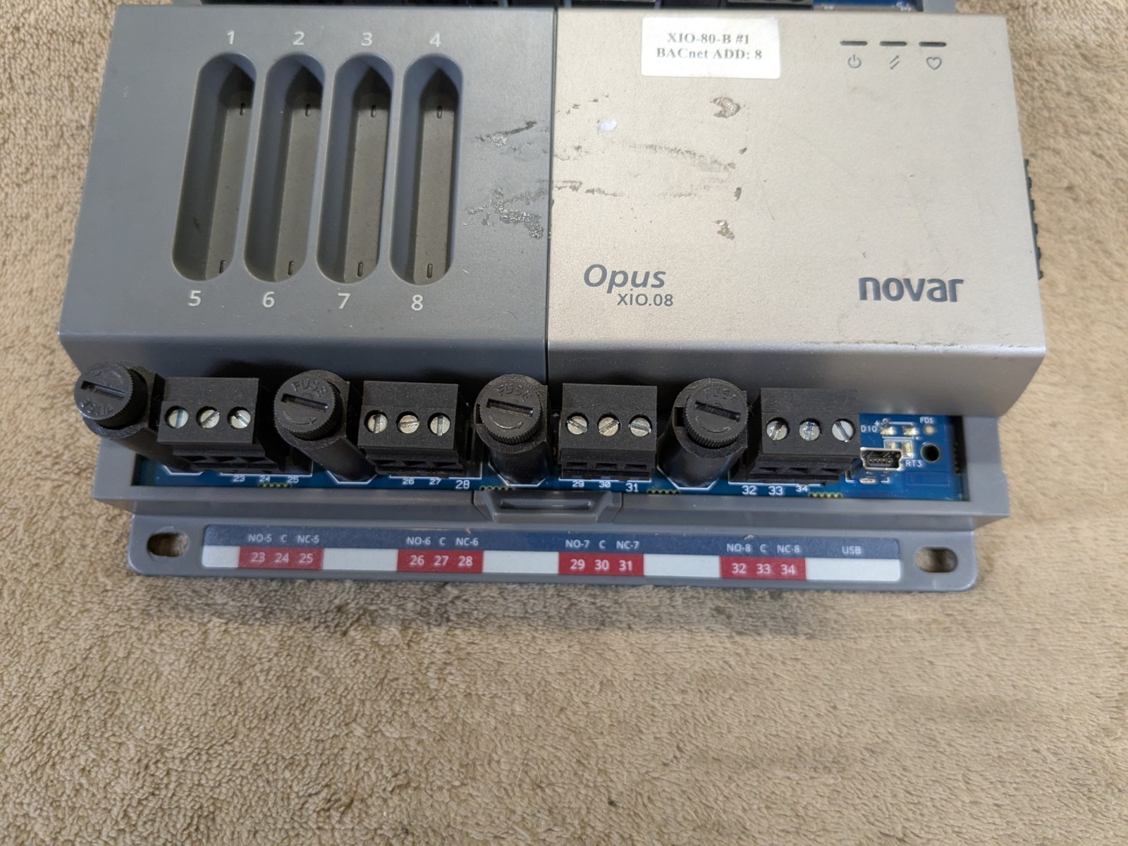 Novar Opus XiO.08 Control Unit XIO-8DO-B with Overide Switches