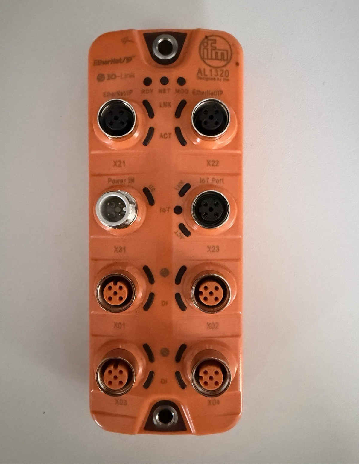ifm AL1320 IO-Link EtherNet/IP PLC Digital I/O Module Block w/ M12 Ports
