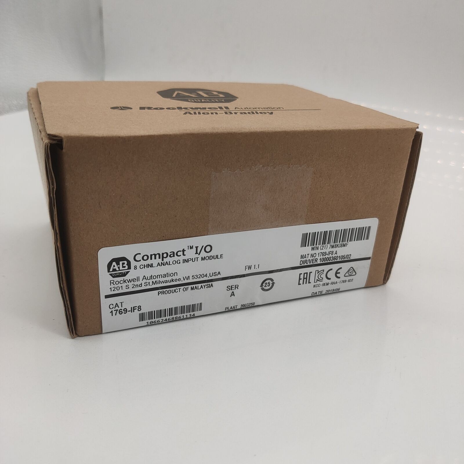 AB 1769-IF8 CompactLogix 8 Pt Analog Input Module 2022 New 1769IF8 TX