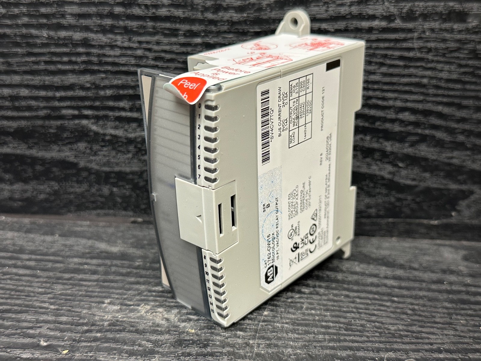 2024 Surplus Open Allen Bradley 1762-OW16 0W16 B MicroLogix 1200 Output Module