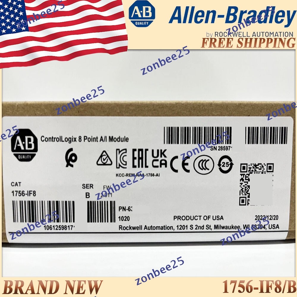 Factory Sealed AB 1756-IF8/B ControlLogix 8Point A/I Module 1756IF8 B Free Ship