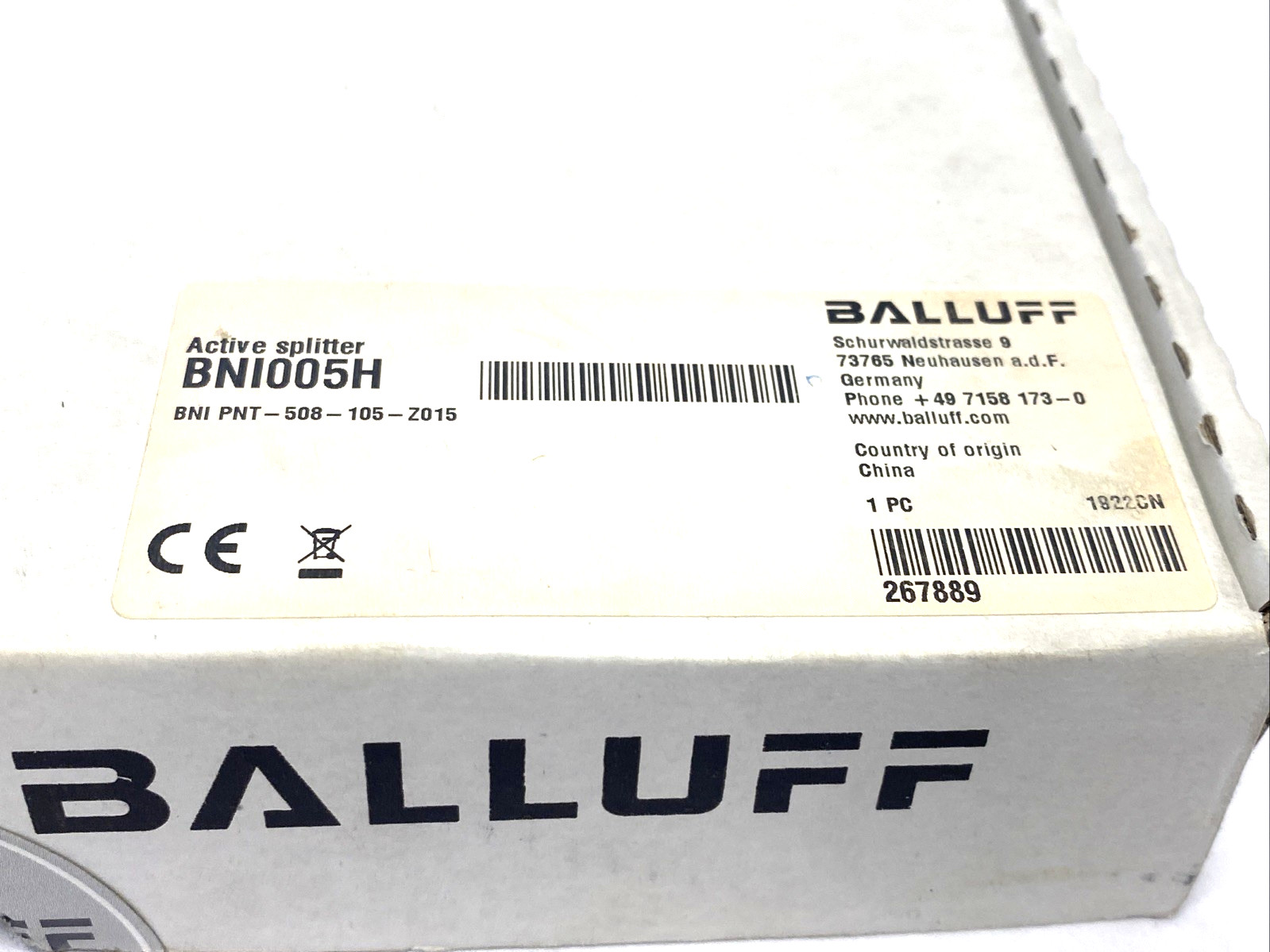 Balluff BNI005H Active Splitter I/O Master Block BNI PNT-508-105-Z015