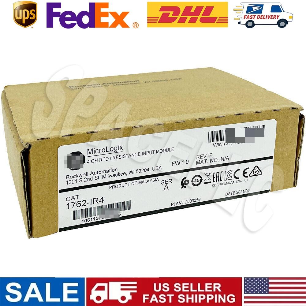 Sealed AB 1762-IR4 MicroLogix 1200 RTD Resistance Input Module US Free Tax