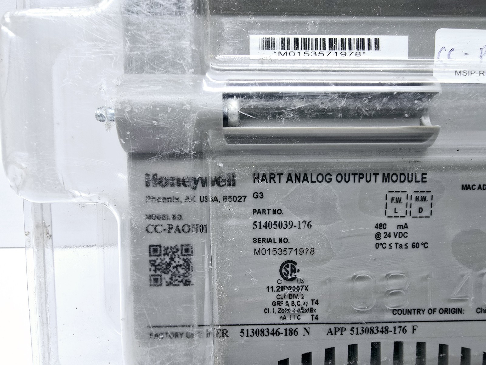 HONEYWELL FC-PUI001 HART ANALOG OUTPUT MODULE P/N:-51405039-176