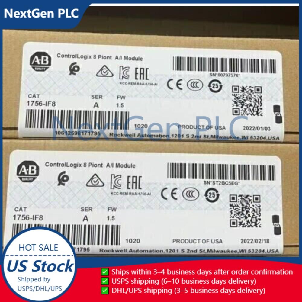 New Factory Sealed AB 1756-IF8 / A Controllogix 8 Point A/I Module US Free Tax