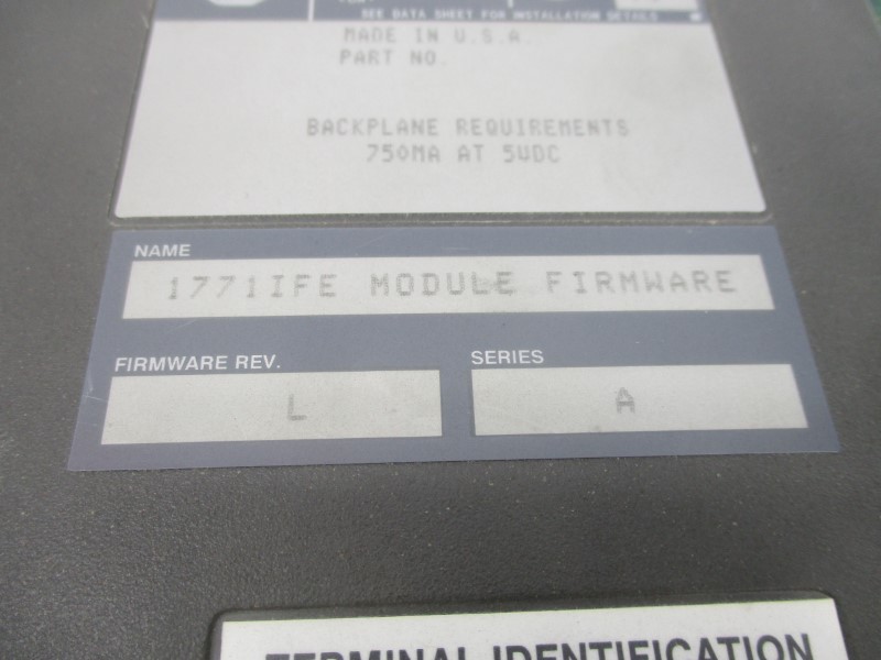 ALLEN BRADLEY 1771-IFE SER. A F/W L 5VDC (NO TERMINAL) UNMP