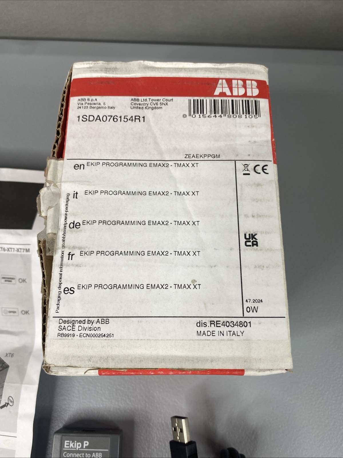 ABB 1SDA076154R1, EKIP PROGRAMMING EMAX2 – TMAX XT Made In Italy New In Box
