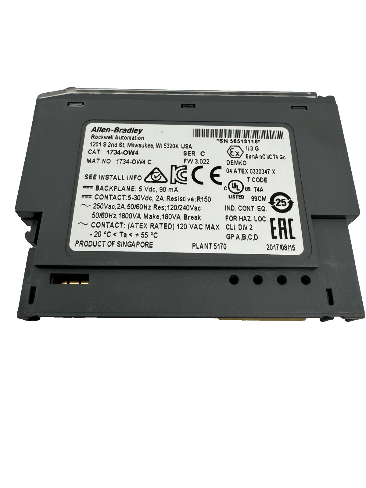 Allen Bradley 1734-OW4 POINT I/O 4 Point Digital Output Module