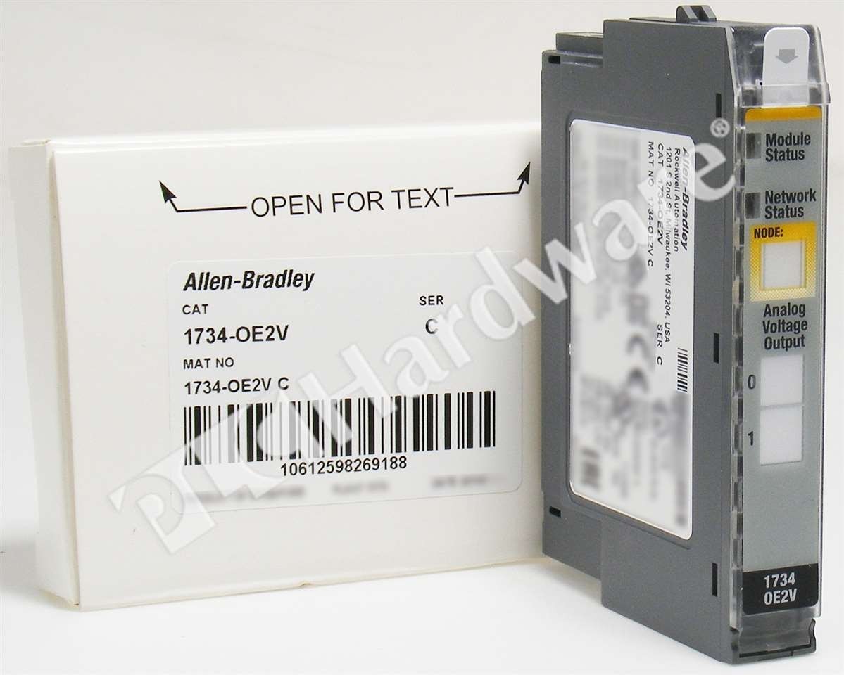 Open Pre-owned Allen Bradley 1734-OE2V Ser C POINT I/O 2-Ch Analog Output Module