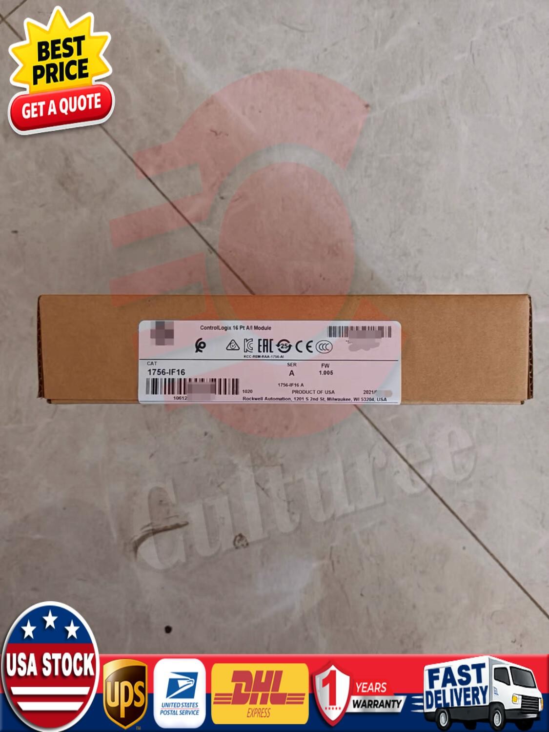 New Factory Sealed A-B 1756-IF6I SER A ControlLogix 6 Point Isolated A/I Module