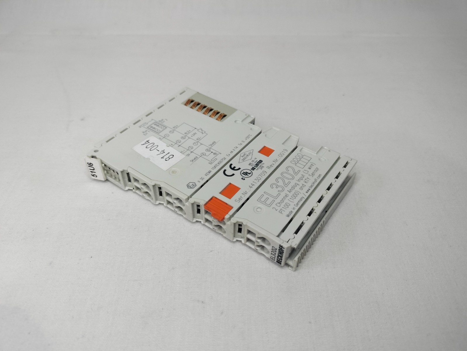 Beckhoff EL3202 EtherCAT Terminal 2-Channel Analog Input Made in Germany