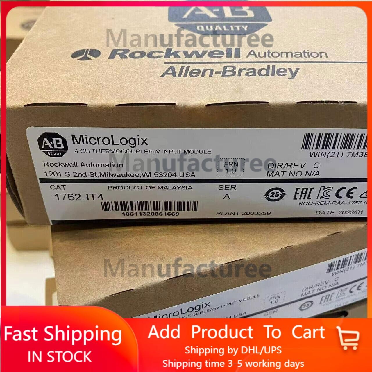 1762-IT4 SER A New Sealed Allen-Bradley MicroLogix Themocouple/mV Module 1762IT4