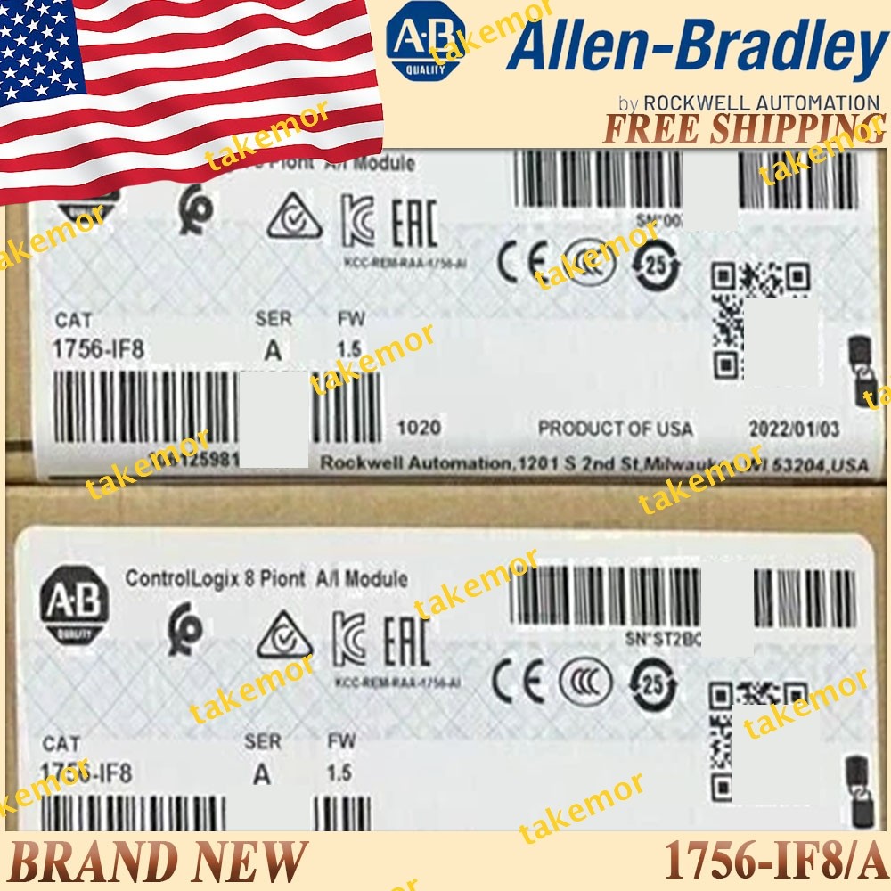 New AB 1756-IF8/A ControlLogix 8 Point A/I Module 1756-IF8 US Stock